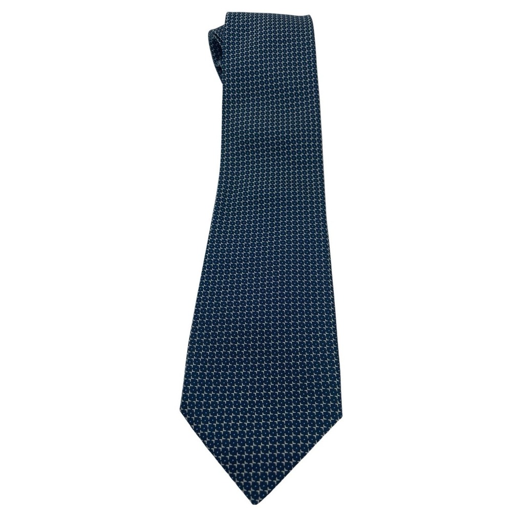Hilditch & Key Tie Blue & Gold Squares Sz 3.5x59" Silk Mens Tie (TC24) NW/OTs